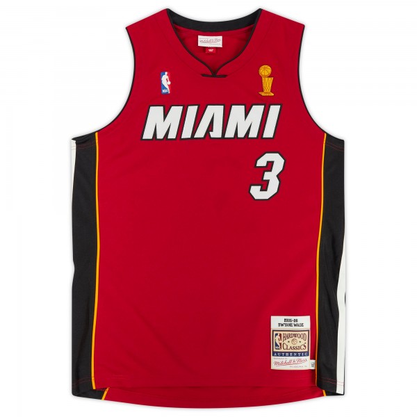 Игровая джерси Autographed Miami Heat Dwyane Wade Fanatics Authentic Red Authentic with 06 Finals MVP Inscription