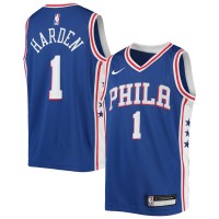 Игровая форма  James Harden Philadelphia 76ers Nike Youth 2021/22 Swingman - Icon Edition - Royal