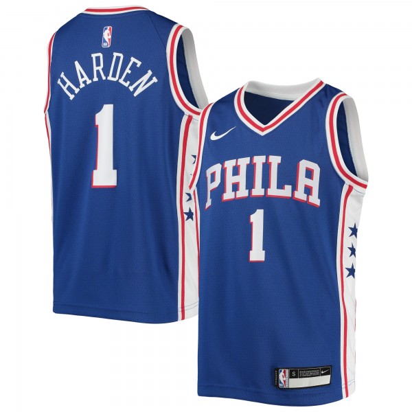 Игровая форма  James Harden Philadelphia 76ers Nike Youth 2021/22 Swingman - Icon Edition - Royal