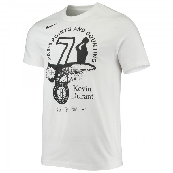 Футболка Kevin Durant Brooklyn Nets Nike 25K Points - White