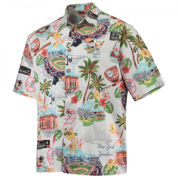 Рубашка с коротким рукавом New York Yankees Reyn Spooner White Scenic