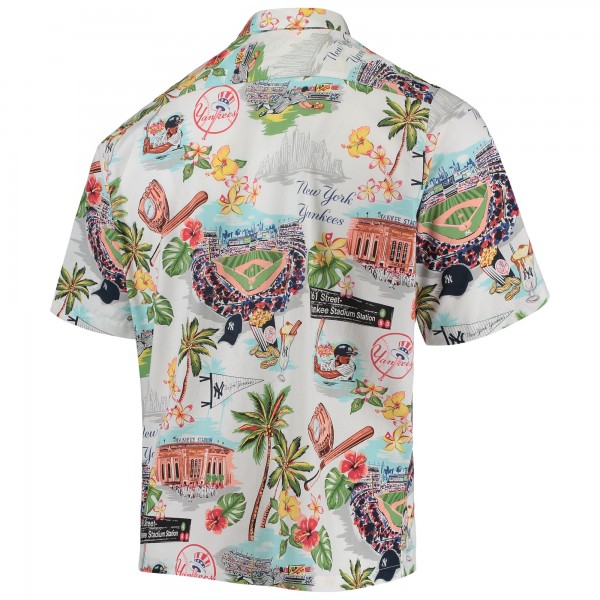 Рубашка с коротким рукавом New York Yankees Reyn Spooner White Scenic