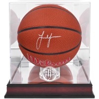 Баскетбольный мяч с подставкой Jalen Green Houston Rockets Fanatics Authentic Autographed Wilson Team Logo