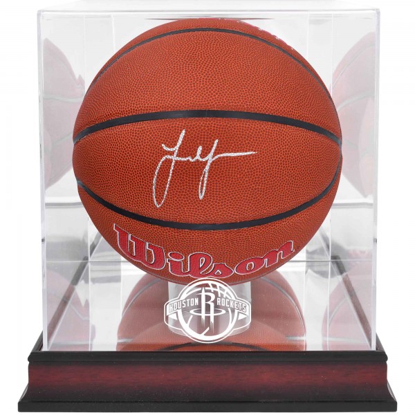 Баскетбольный мяч с подставкой Jalen Green Houston Rockets Fanatics Authentic Autographed Wilson Team Logo