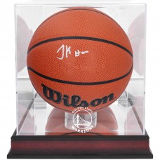 Мяч Jonathan Kuminga Golden State Warriors Authentic Autographed Wilson Replica with Mahogany Team Logo Display Case
