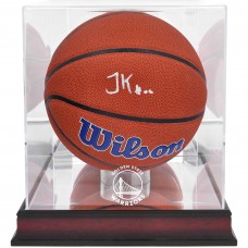 Мяч Jonathan Kuminga Golden State Warriors Authentic Autographed Wilson Team Logo with Mahogany Team Logo Display Case