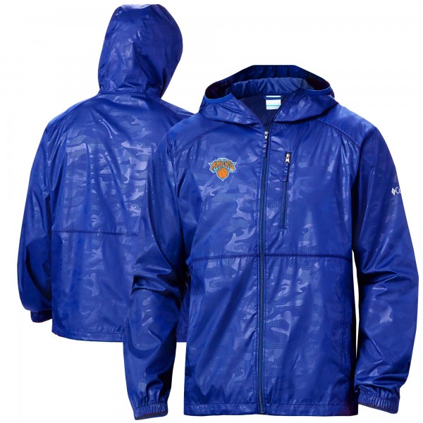 Ветровка на молнии New York Knicks Columbia Camo Flash Forward - Blue