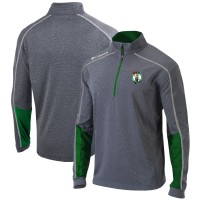 Кофта на короткой молнии Boston Celtics Columbia Omni-Wick Shotgun 2.0 - Heathered Gray/Green