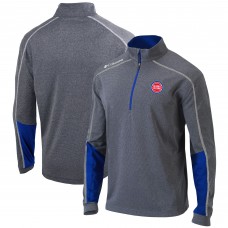 Кофта на короткой молнии Detroit Pistons Columbia Omni-Wick Shotgun 2.0 - Heathered Gray/Blue