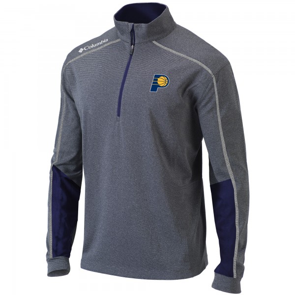 Кофта на короткой молнии Indiana Pacers Columbia Omni-Wick Shotgun 2.0 - Heathered Gray/Navy