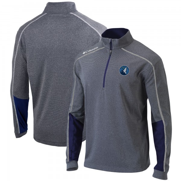 Кофта на короткой молнии Minnesota Timberwolves Columbia Omni-Wick Shotgun 2.0 - Heathered Gray/Navy