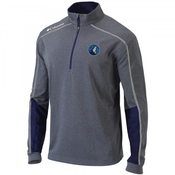Кофта на короткой молнии Minnesota Timberwolves Columbia Omni-Wick Shotgun 2.0 - Heathered Gray/Navy