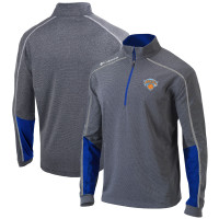 Пуловер New York Knicks Columbia Heathered Gray/Blue Omni-Wick Shotgun 2.0 Top