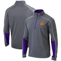 Кофта на короткой молнии Phoenix Suns Columbia Omni-Wick Shotgun 2.0 - Heathered Gray/Purple