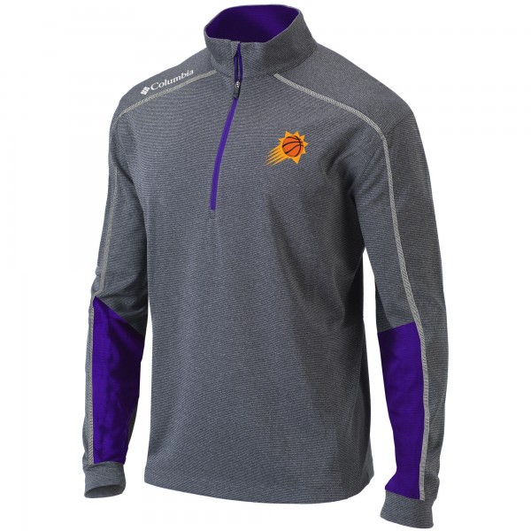 Кофта на короткой молнии Phoenix Suns Columbia Omni-Wick Shotgun 2.0 - Heathered Gray/Purple