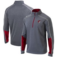 Кофта на короткой молнии Portland Trail Blazers Columbia Omni-Wick Shotgun 2.0 - Heathered Gray/Red