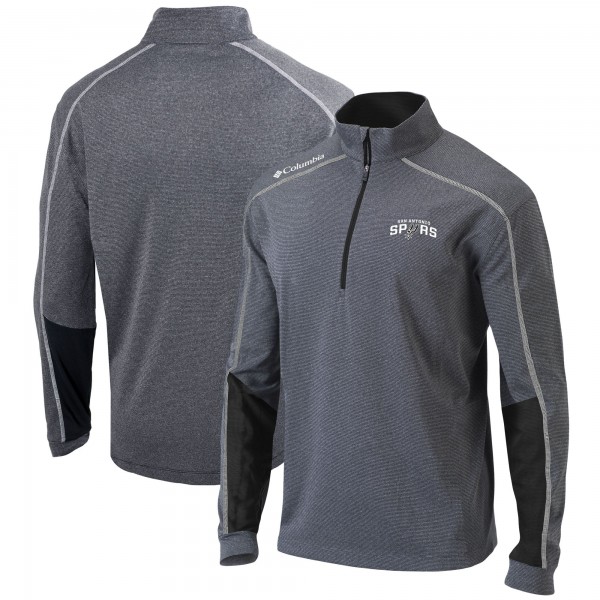 Кофта на короткой молнии San Antonio Spurs Columbia Omni-Wick Shotgun 2.0 - Heathered Gray/Black