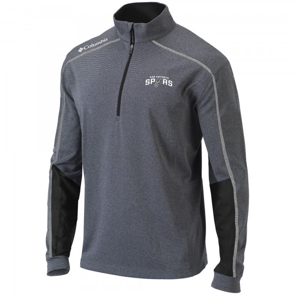 Кофта на короткой молнии San Antonio Spurs Columbia Omni-Wick Shotgun 2.0 - Heathered Gray/Black