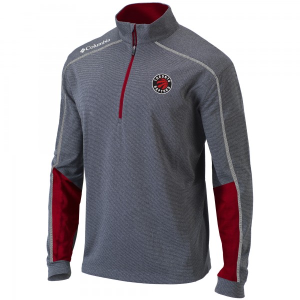 Кофта на короткой молнии Toronto Raptors Columbia Omni-Wick Shotgun 2.0 - Heathered Gray/Red