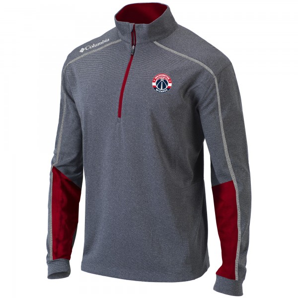Кофта на короткой молнии Washington Wizards Columbia Omni-Wick Shotgun 2.0 - Heathered Gray/Red