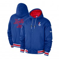 Куртка Philadelphia 76ers Nike 2022/23 City Edition Courtside Bomber - Blue/Red