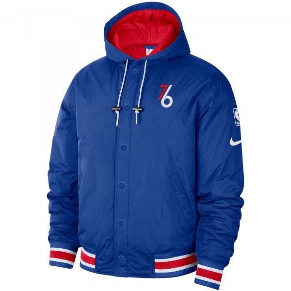 Куртка Philadelphia 76ers Nike 2022/23 City Edition Courtside Bomber - Blue/Red