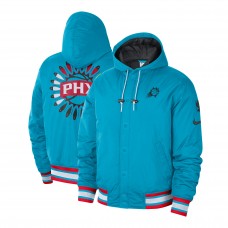 Phoenix Suns Nike Turquoise/Black 2022/23 City Edition Courtside Bomber Full-Zip Hoodie Jacket
