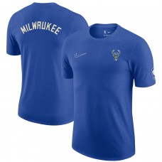 Футболка Milwaukee Bucks Nike 2022/23 City Edition Courtside Max90 Backer Relaxed Fit - Royal