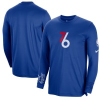 Футболка с длинным рукавом Philadelphia 76ers Nike 2022/23 City Edition Pregame Warmup Shooting - Blue