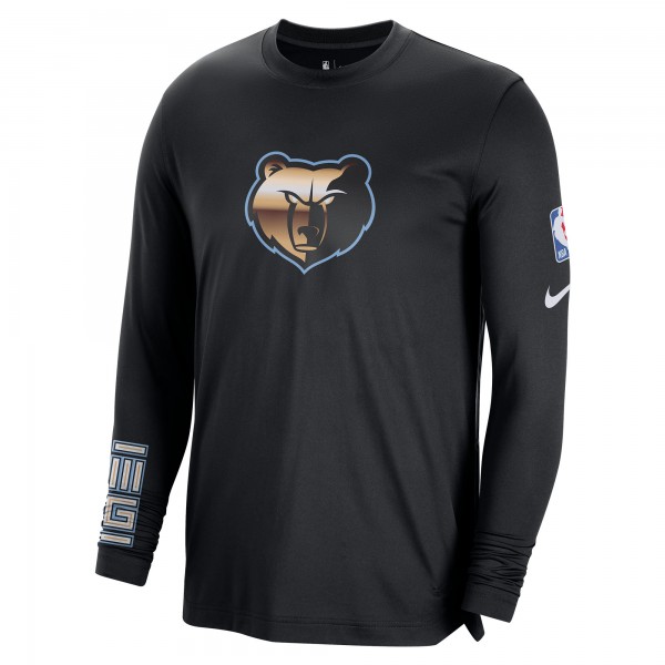 Футболка с длинным рукавом Memphis Grizzlies Nike 2022/23 City Edition Pregame Warmup Shooting - Black