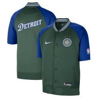 Футболка на кнопках Detroit Pistons Nike 2022/23 City Edition Showtime Raglan - Green