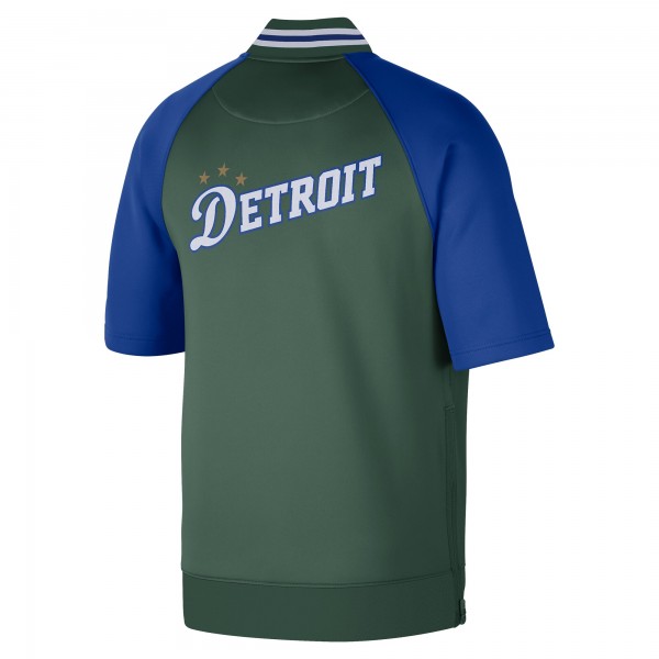 Футболка на кнопках Detroit Pistons Nike 2022/23 City Edition Showtime Raglan - Green
