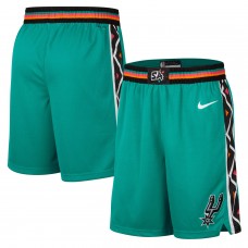 San Antonio Spurs Nike 2022/23 City Edition Swingman Shorts - Turquoise