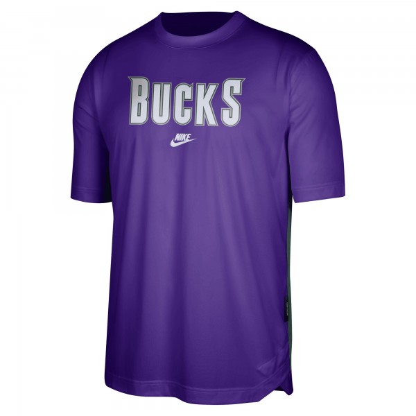 Футболка Milwaukee Bucks Nike Hardwood Classics Pregame Warmup Shooting Performance - Purple