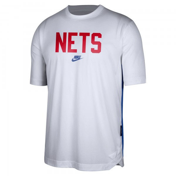 Футболка Brooklyn Nets Nike Hardwood Classics Pregame Warmup Shooting Performance - White