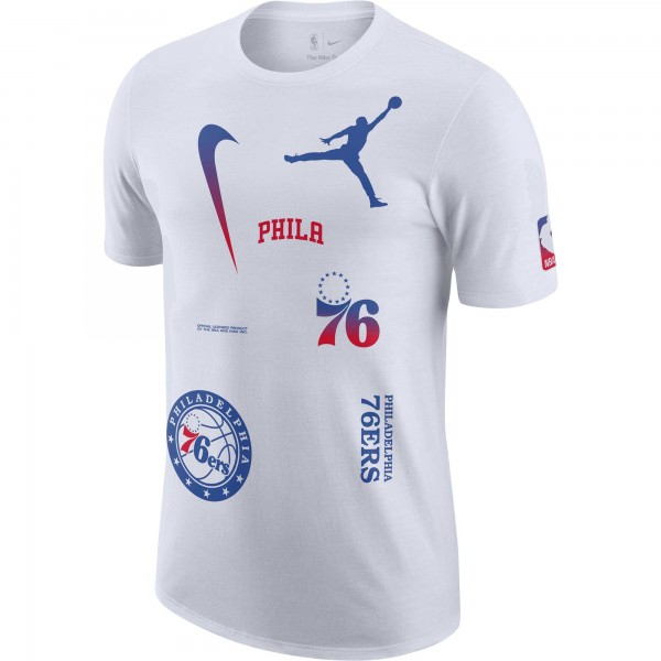 Футболка Philadelphia 76ers Jordan Brand Courtside Statement Edition Max90 - White