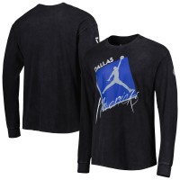 Футболка с длинным рукавом Dallas Mavericks Jordan Brand Courtside Max 90 Vintage Wash Statement Edition - Black