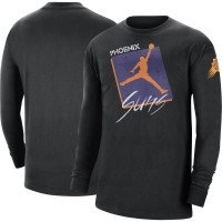Футболка с длинным рукавом Phoenix Suns Jordan Brand Courtside Max 90 Vintage Wash Statement Edition - Black