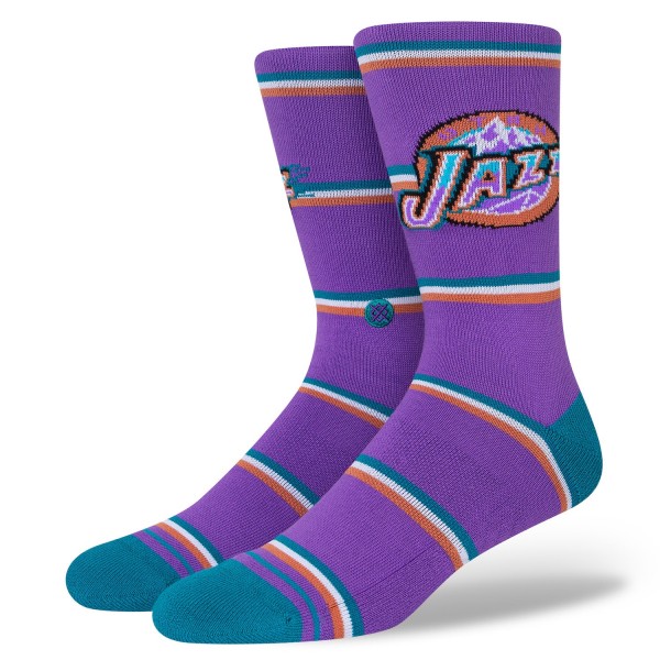 Носки Utah Jazz Stance Hardwood Classics Stripes Crew