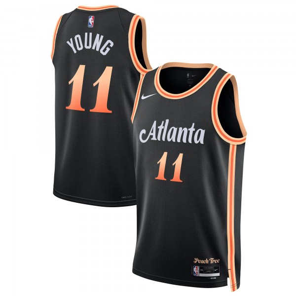 Игровая форма  Trae Young Atlanta Hawks Nike Unisex 2022/23 Swingman - City Edition - Black