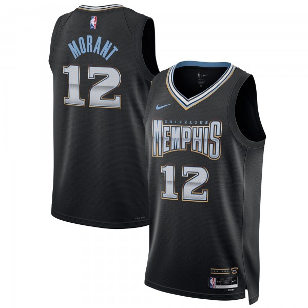 Игровая форма  Ja Morant Memphis Grizzlies Nike Unisex 2022/23 Swingman - City Edition - Black