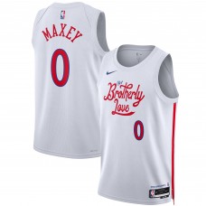 Игровая форма  Tyrese Maxey Philadelphia 76ers Nike Unisex 2022/23 Swingman - City Edition - White