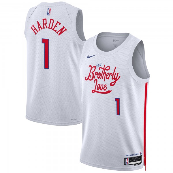 Игровая форма  James Harden Philadelphia 76ers Nike Unisex 2022/23 Swingman - City Edition - White