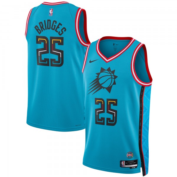 Игровая джерси Mikal Bridges Phoenix Suns Nike Unisex 2022/23 Swingman - City Edition - Turquoise