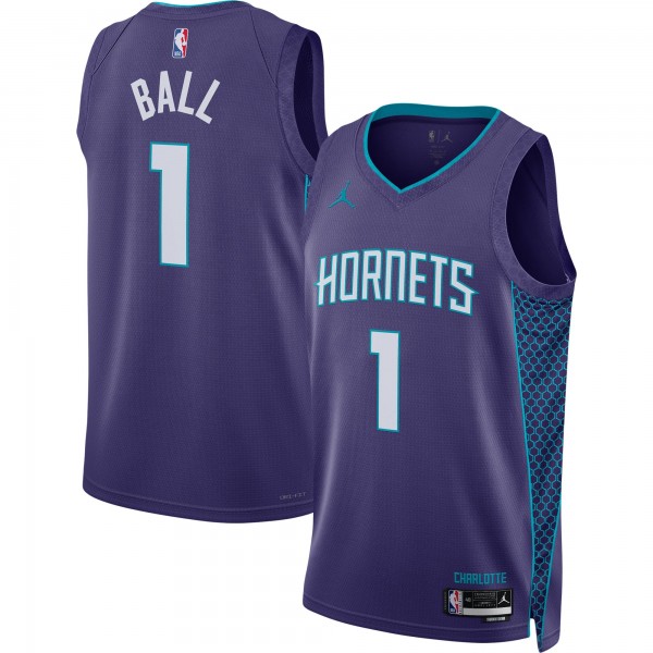 Игровая форма  LaMelo Ball Charlotte Hornets Jordan Brand 2022/23 Statement Edition Swingman - Purple
