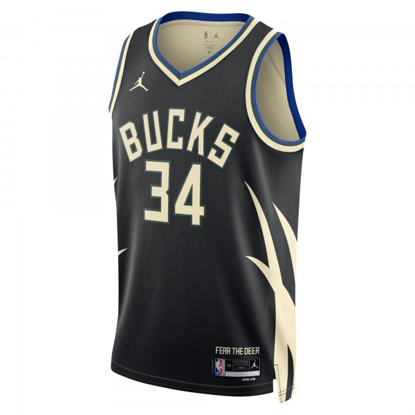 Игровая форма  Giannis Antetokounmpo Milwaukee Bucks Jordan Brand 2022/23 Statement Edition Swingman - Black