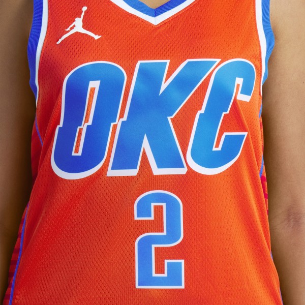 Игровая форма  Shai Gilgeous-Alexander Oklahoma City Thunder Jordan Brand Unisex Swingman - Statement Edition - Orange