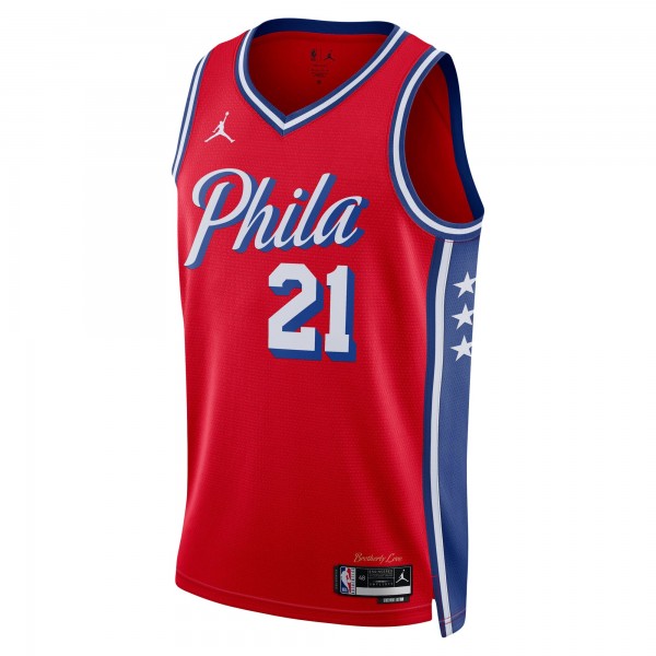 Игровая форма  Joel Embiid Philadelphia 76ers Jordan Brand 2022/23 Statement Edition Swingman - Red