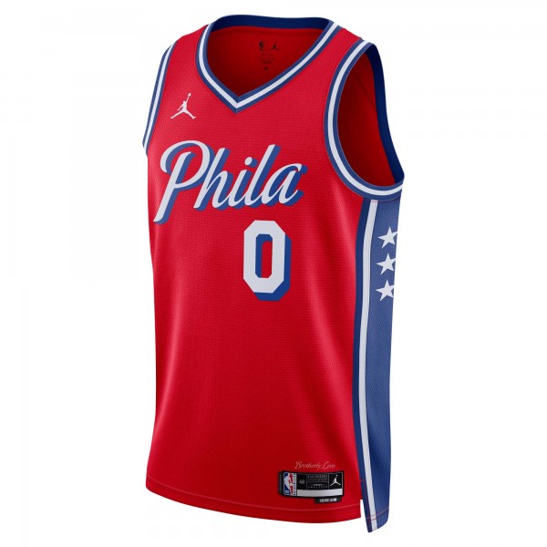 Игровая форма  Tyrese Maxey Philadelphia 76ers Jordan Brand 2022/23 Statement Edition Swingman - Red