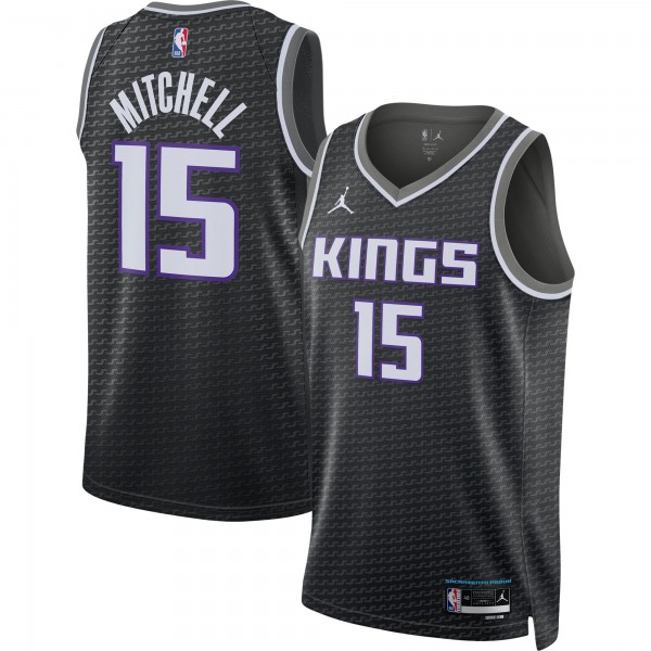 Игровая форма  Davion Mitchell Sacramento Kings Jordan Brand 2022/23 Statement Edition Swingman - Black